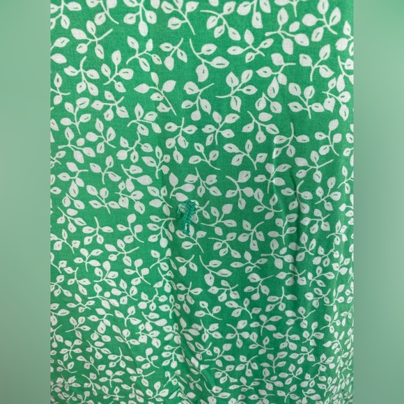 DRAPER JAMES Rsvp Green Floral Print Dress missing string belt - Picture 4 of 9